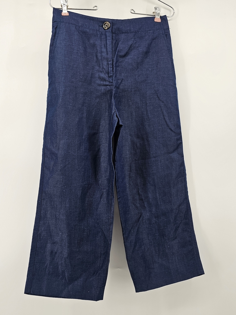 NWT Ann Taylor The Wide Leg Crop Pants High Rise Blue Petite 2P